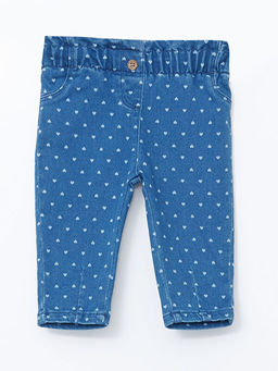 Beli Lastikli K?z Bebek Jean Pantolon