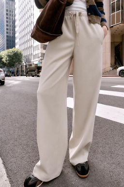 WIDE-LEG TROUSERS WITH ELASTIC WAISTBAND - Zara фото 2