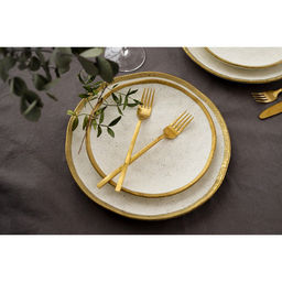 Блюдо фарфоровое сервировочное Magistro Poursephona, d=24 см, бежевый фото 6