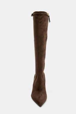 BUCKLED HIGH-HEEL BOOTS - Zara фото 12