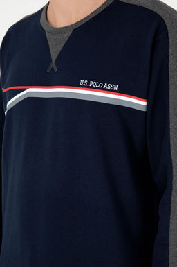 Мужской темно-синий пижамный комплект - U.s. polo assn фото 6