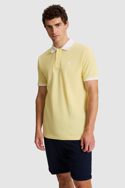 Erkek AГДk SarД Regular Fit Polo Yaka TiЕГrt - U.s. polo assn фото 3
