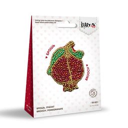 Klart набор для вышивания 10-001 Брошь. Гранат 5 х 7 см