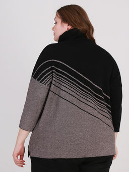 Свитер больших размеров свободный женский - Almond фото 2