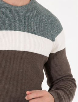 Ye_il Slim Fit Bisiklet Yaka Triko Kazak - Pierre cardin фото 7