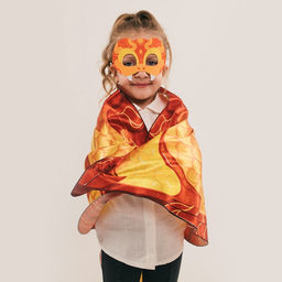 Карнавальный набор «Прикольная Змея», накидка, маска, красный