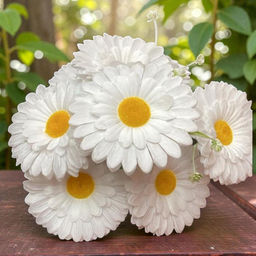 Ромашка Искусственные цветы, большой букет 6 голов, высотой 50см