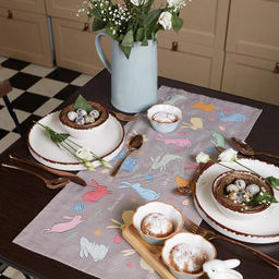 Дорожка пасхальная на стол Этель Зайцы 30х70 см, 100% хл, саржа 190 гр/м2