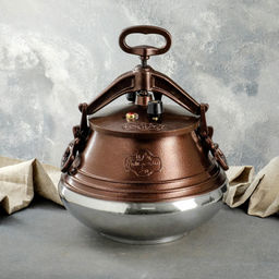 Казан (скороварка) 12,0 л Афганский, с ручками, двухцветный