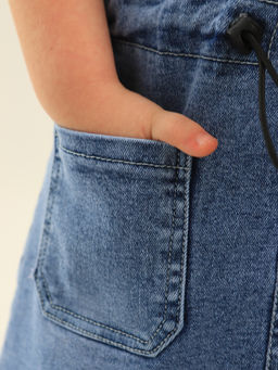 Сарафан джинсовый для девочек - Синий мир фото 12