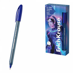 Цена за 50 шт. Ручка шариковая ErichKrause U-108 Stick Original 1.0, Ultra Glide Technology, цвет чернил красный (в коробке по 50 шт.)  фото 5