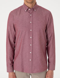 Bordo Oxford Slim Fit Kolay _t_lenebilir G_mlek - Pierre cardin фото 6