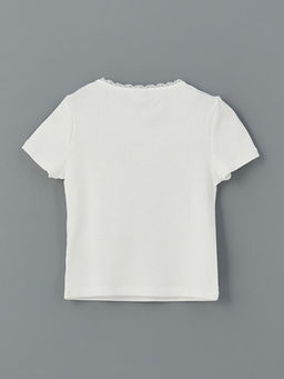 Bisiklet Yaka K?z ?ocuk Ti??rt