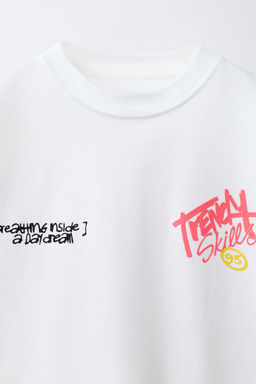 CAMISETA ESTAMPADO GRAFFITI / Blanco - Zara фото 3
