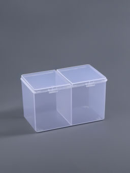 Контейнер для хранения мелочей, 2 секции, 6.7×12.5×7.5 см, МИКС