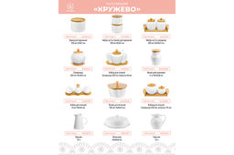 Набор - сахарница 300 мл 16*10*11 см Кружево с ложкой + солонка + перечница на дер. подставке - Elan gallery фото 7