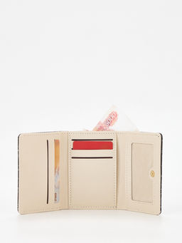 Кошелёк женский на кнопке, 10.5?2.5?8.5 см, с цветочным принтом, разноцветный