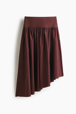 Falda midi asim?trica