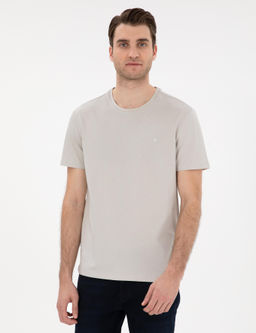 Ta_ %100 Pamuk Slim Fit Bisiklet Yaka Basic Ti__rt