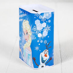 Копилка металлическая прямоугольная Снежная принцесса, 7.8 см × 4.8 см × 10.8 см