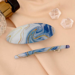 Цена за 2 шт. Заколки - автомат для волос «Тайна», набор 2 шт., 9 см и 9.5 см, МИКС