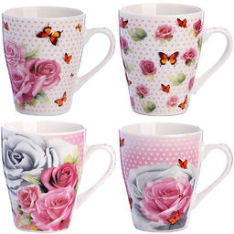 25969 Кружка 340мл Розы (мин.4шт)LR(х36)