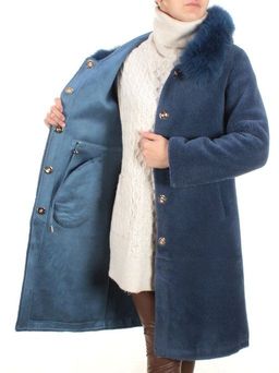 1911 DK. BLUE Дубленка женская зимняя SHARK WARSHIP (60% кашемир, 40% вискоза) - Fashion фото 7