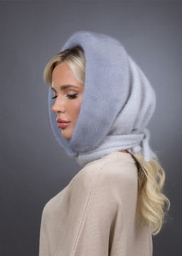 Платок ангора натуральная норка Сапфир - Davidovfox фото 6