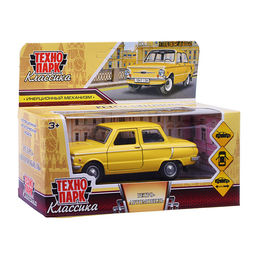 Машина металл ЗАЗ-968а "Запорожец" 12 см. (двер, желтый) в коробке
