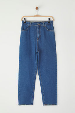 Koyu Lacivert Erkek Cocuk Balon Fit %100 Pamuk Lastikli Denim Jean Pantolon TKDSS25JE00002 - Trendyolmilla фото 10