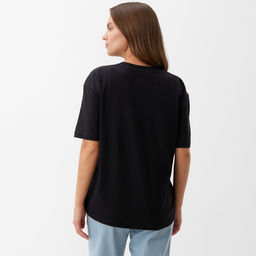 Футболка женская KAFTAN: Basic line, чёрная, размер 52-54