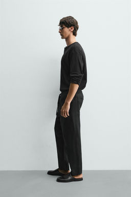 PANTAL?N RELAXED FIT 100% LINO / Negro - Zara фото 4