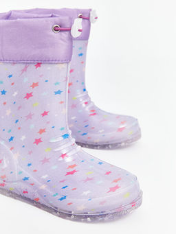 Bask?l? K?z ?ocuk Ya?mur Botu - Waikiki фото 3