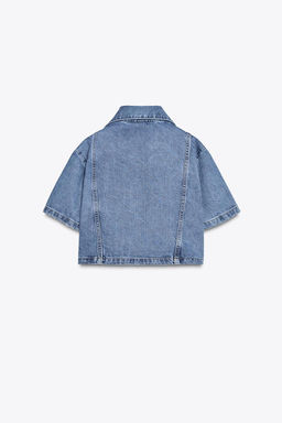 Z1975 CROPPED DENIM SHIRT - Zara фото 7