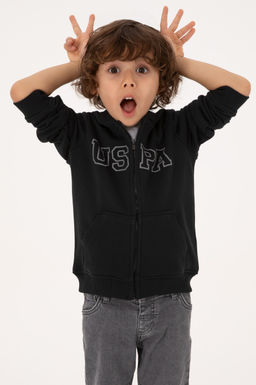 Erkek _ocuk Siyah Fermuarl_ _rme H_rka - U.s. polo assn фото 3