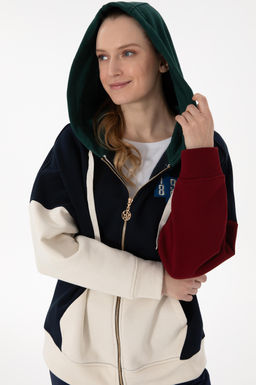 Kad_n Lacivert Sweatshirt Sepette S_rpriz _ndirim - U.s. polo assn фото 3