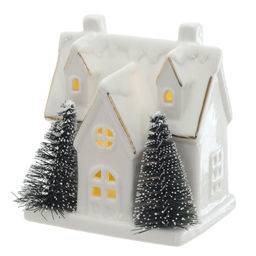 Фигурка декоративная "Домик" с подсветкой (2хLR44), L8 W6 H9 см
