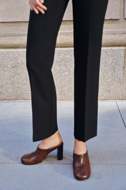 PANTAL?N CROPPED TIRO ALTO ZW COLLECTION / Negro - Zara фото 9