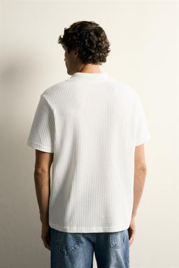 POLO REGULAR FIT ESTRUCTURA CALADOS / Blanco roto - Zara фото 3