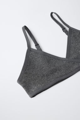 8-14 A?OS/ PACK TRES TOPS RIB / Blanco / Gris