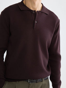 Polo Yaka Erkek Triko Kazak