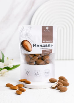 ? Миндаль в горьком шоколаде без сахара с корицей, 60 г - Сибирский кедр фото 9