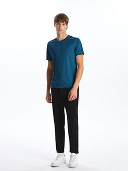 Bisiklet Yaka K?sa Kollu Erkek Spor Dokulu Ti??rt