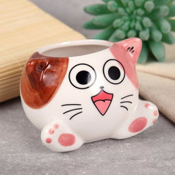 Кашпо 9х8х7 см Коты / WN33 /уп 6/96/ цветное - Галеонтрейд фото 7