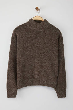 Wardrobe Essentials Vizon Alpaka Yun Kar?s?ml? Premium Iplik Genis Kal?p Triko Kazak |TWOAW26KZ00079