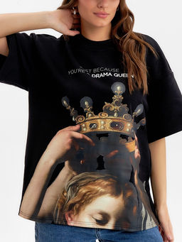 Футболка женская MIST Queen, размер 42, чёрная