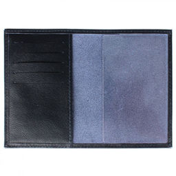 Обложка для паспорта Croco-П-405 (5 кред карт) натуральная кожа синий орфей (151) 213721  фото 2