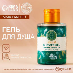 Гель для душа URAL LAB, 100 мл, аромат зимних пряностей, 100 мл, URAL LAB