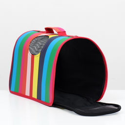 Сумка-переноска каркасная Радуга, размер М, 40 х 21 х 27 см - Пижон фото 4