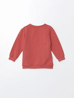 Bisiklet Yaka Uzun Kollu Bask?l? K?z Bebek Sweatshirt - Waikiki фото 3